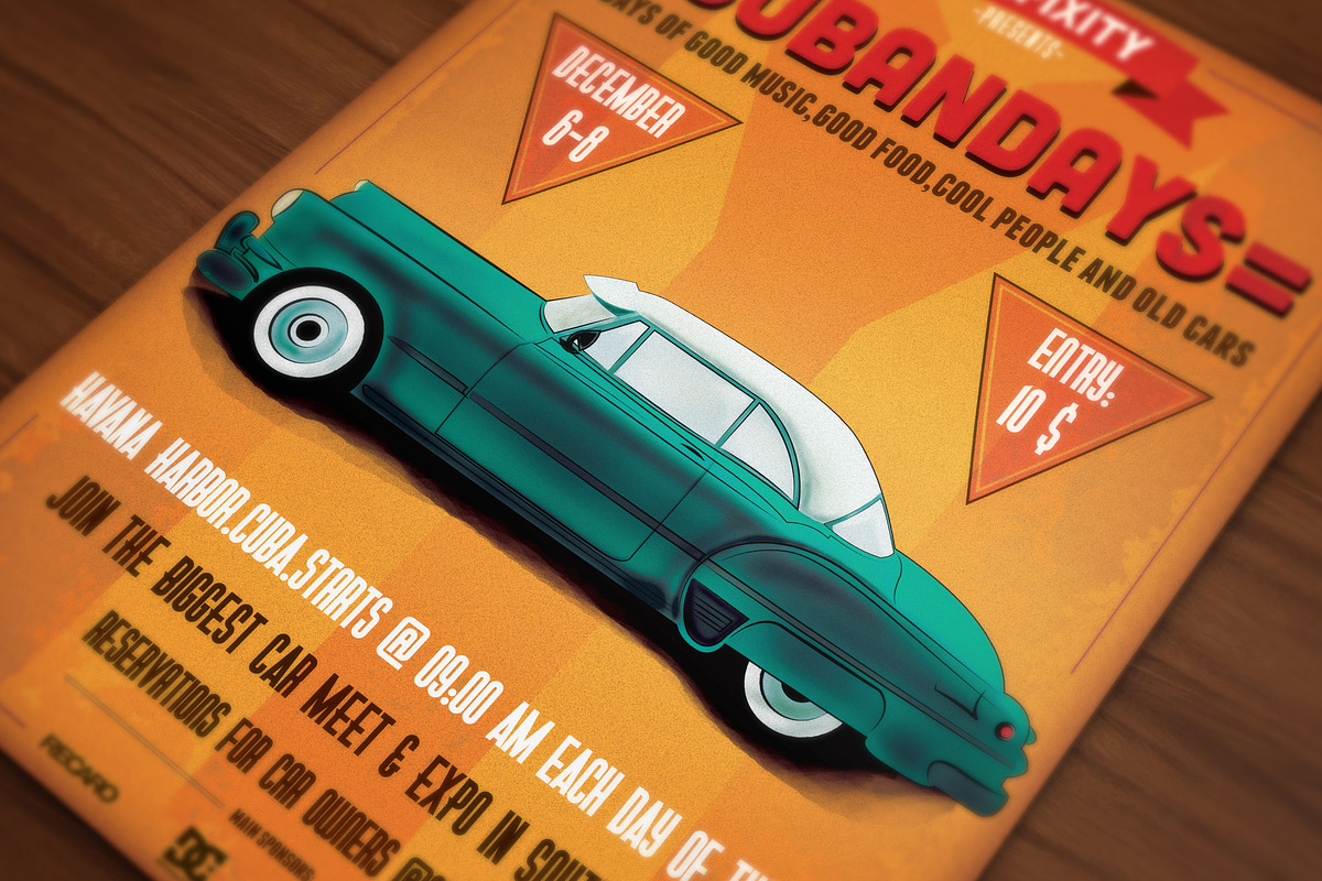 Cubandays Car Poster/Flyer IV, a Flyer Template by Grafixity (Photo 1 of 2)