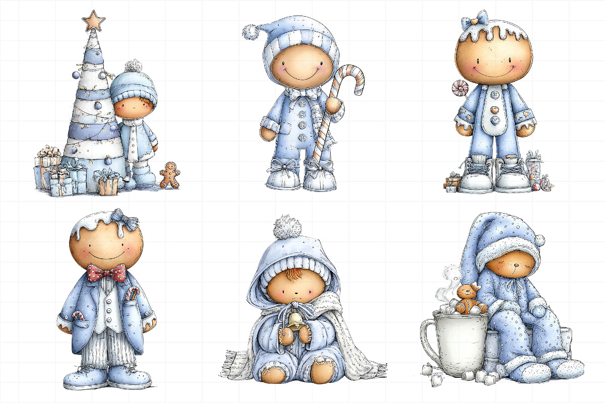 Christmas Gingerbread Man Clipart Bu, an Illustration by Daily.Designs (Photo 5 of 5)