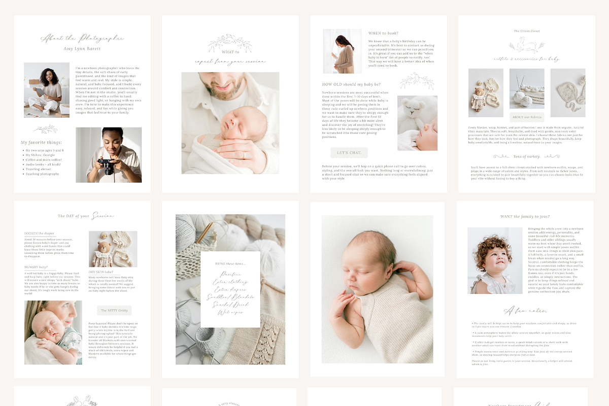 Minimalist Newborn Photography Guide, a Marketing Template by Sweet Little Muse (Photo 4 of 8)