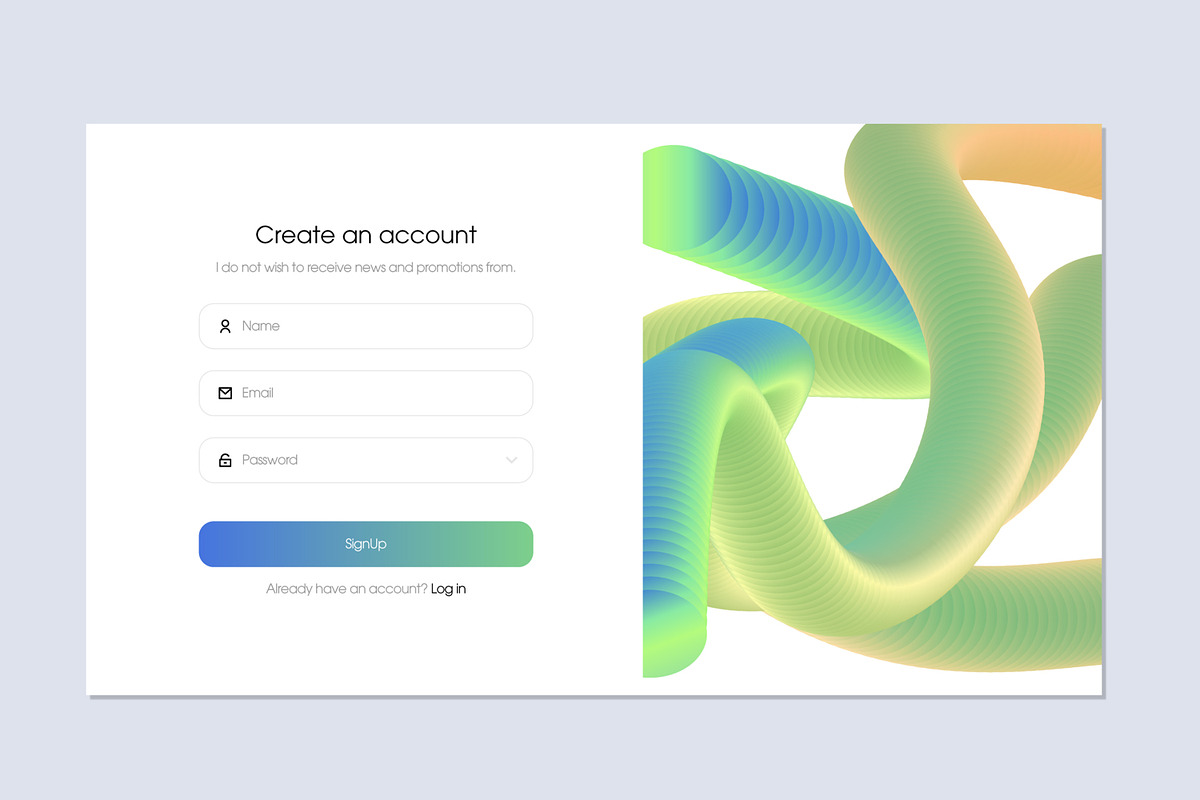Modern Registration Interface UI, an UI Kit Template by ContestDesign (Photo 5 of 6)