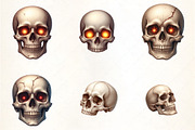 Creepy Skull Clipart, an Illustration by CrexoraLab (Thumbnail 3 of 5)