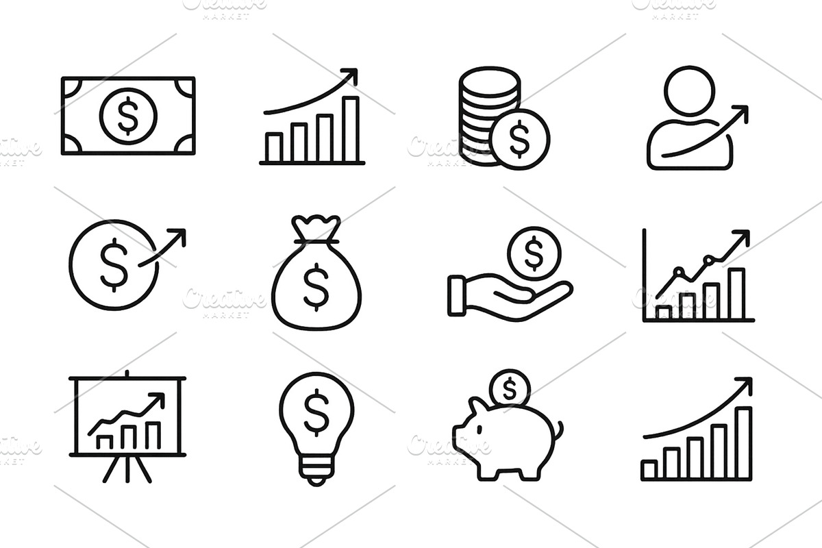 Financial growth symbols, a Finance Illustration by ZinetroN