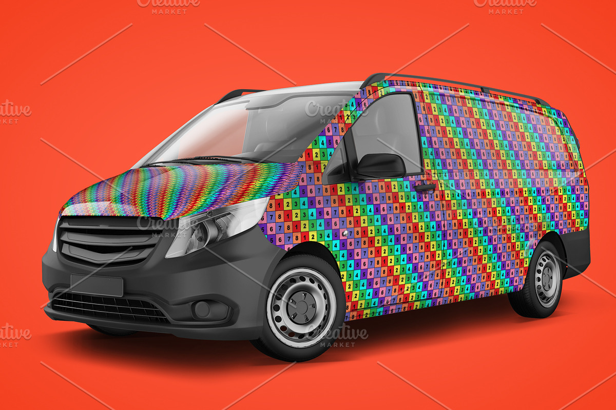 Realistic Panel Van PSD Mockup, an Object Graphic by Sinlatown (Photo 11 of 17)