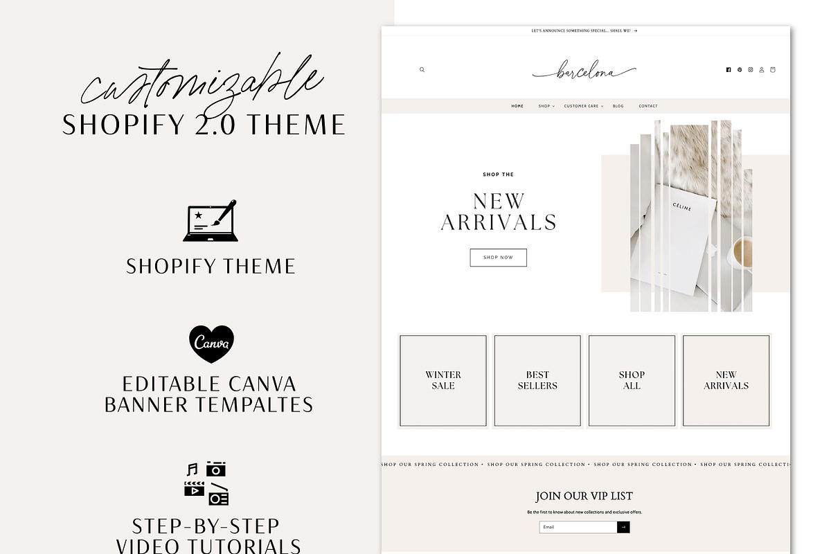 Shopify Theme - Neutral White, a Shopify Template by Macarons and Mimosas (Photo 2 of 11)