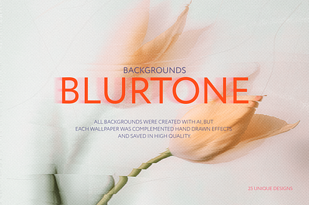 Floral BLURTONE abstract backgrounds, a Background Graphic by DigARTbyHavroshka