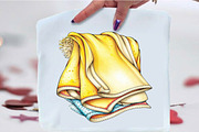 Yellow Beach Vacation Clipart, a Seasonal Illustration by SVGArt (Thumbnail 2 of 5)