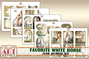 Favorite white horse junk journal, an Animal Illustration by CraftArtStory (Thumbnail 3 of 4)