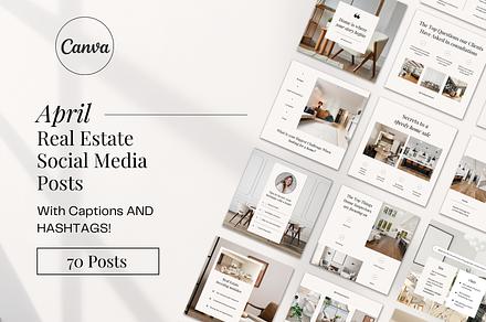 April Real Estate Posts with Caption