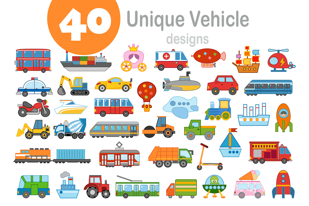 Transport Cut and Glue Activity Pack, a Transportation Illustration by Ksenya Savva (Photo 2 of 7)
