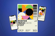 Geometric Winter Music Flyer Fest, a Flyer Template by The Good Store (Thumbnail 1 of 2)