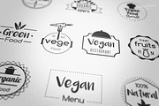 Vegan Food Badges Logos, a Branding & Logo Template by Krukowski Graphics (Thumbnail 1 of 5)