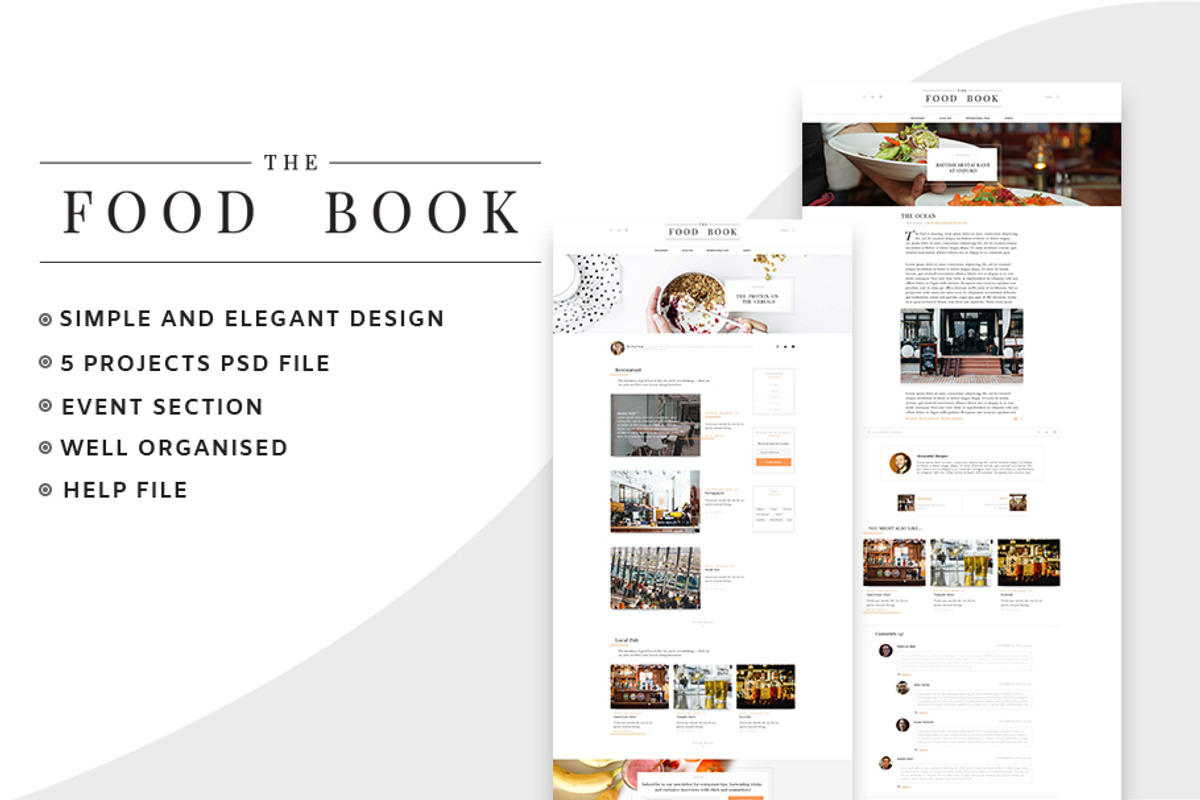 The Food Book, a Websites & App Template by Alexander's Studio (Photo 1 of 6)