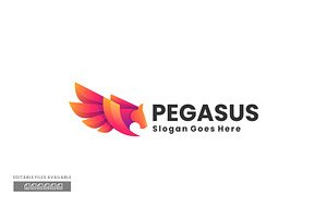 Pegasus Gradient Colorful Logo, a Branding & Logo Template by ivan_artnivora
