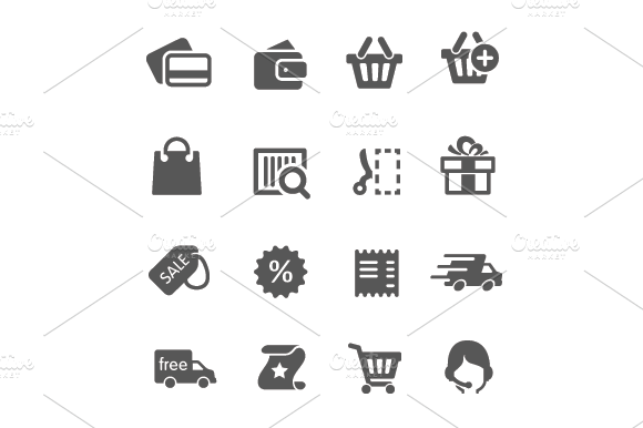 Shopping Icons Set