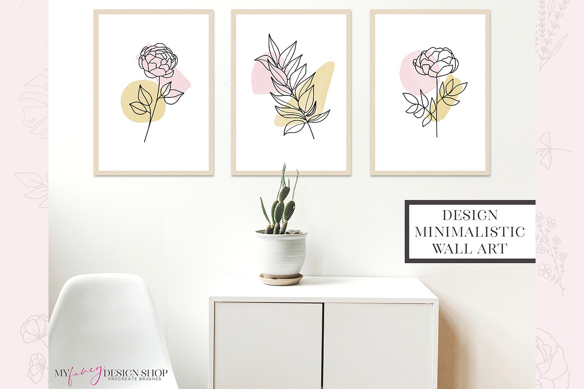 Procreate Floral Line Art Stamp Set, a Brush Add-On by My Fancy Design Shop (Photo 8 of 10)
