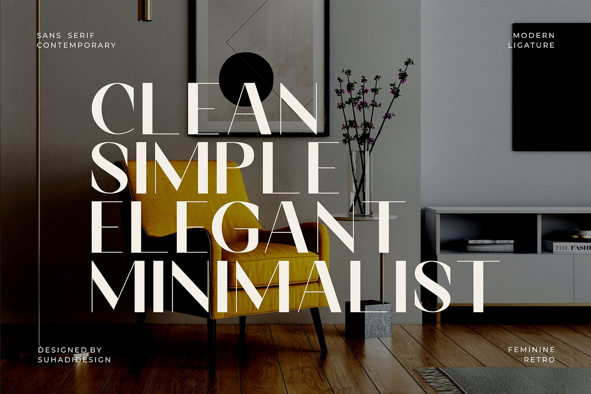Camela Nabila - Modern Ligature Font, a Sans Serif Font by suhadidesign (Photo 2 of 15)