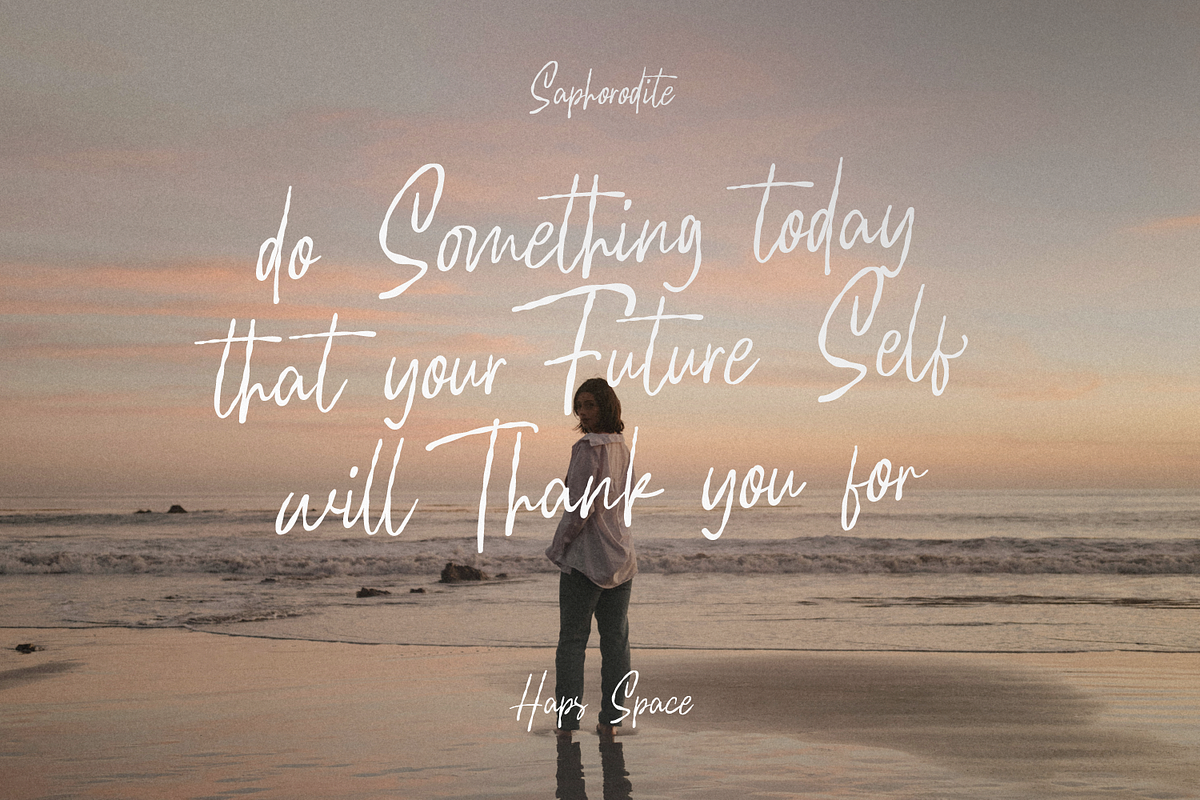 Saphorodite Handwriting Font, a Font by Haps Space (Photo 12 of 12)