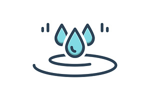 Drop water color icon, a Duotone Icon by Creative priyanka