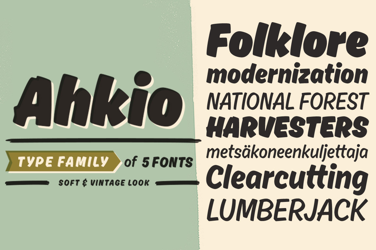 Ahkio, a Font by Mika Melvas (Photo 1 of 6)
