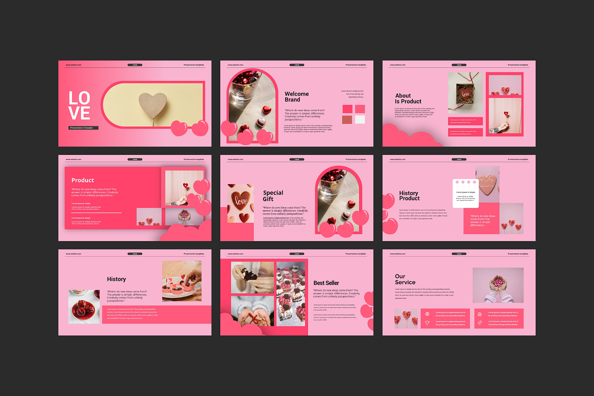 Love Valentine Powerpoint Template, a Presentation Template by Spesifikstd