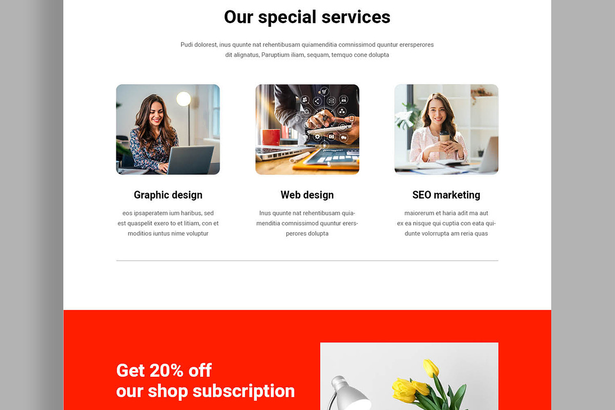 Clean and Modern Email Newsletter preview 4