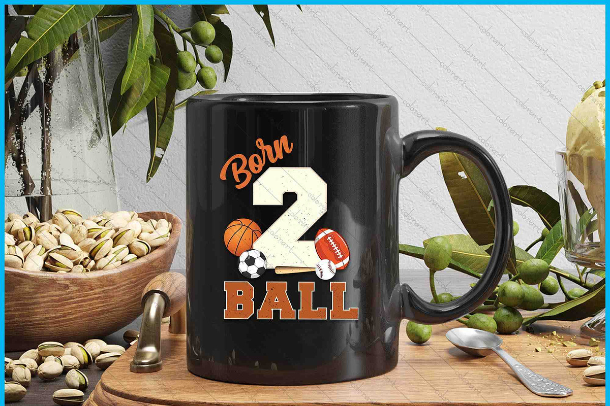 Born 2 Ball 2nd Birthday Sports SVG, a Graphic by Creativeusart (Photo 2 of 4)