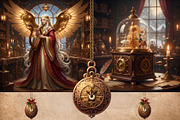 SteamPunk Christmas bundle 300 DPI, a Seasonal Illustration by Floraphoria (Thumbnail 4 of 15)