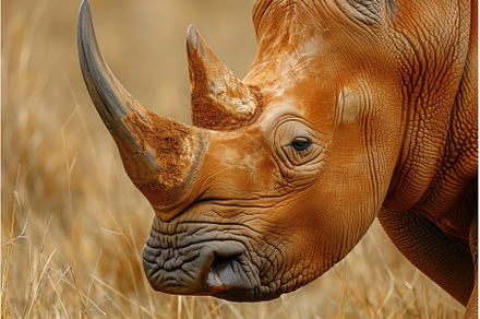 Powerful African rhino head, an Animal Photo by Ylivdesign