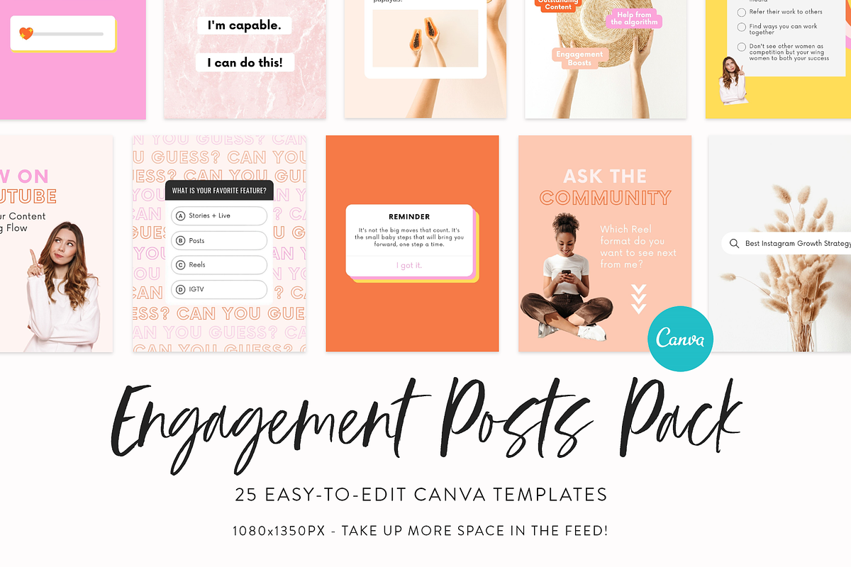 Instagram Engagement Posts Template, a Social Media Template by My Social Boutique (Photo 4 of 10)
