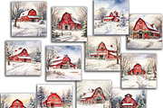 Winter Barn, a Background Graphic by Vasmila (Thumbnail 3 of 4)