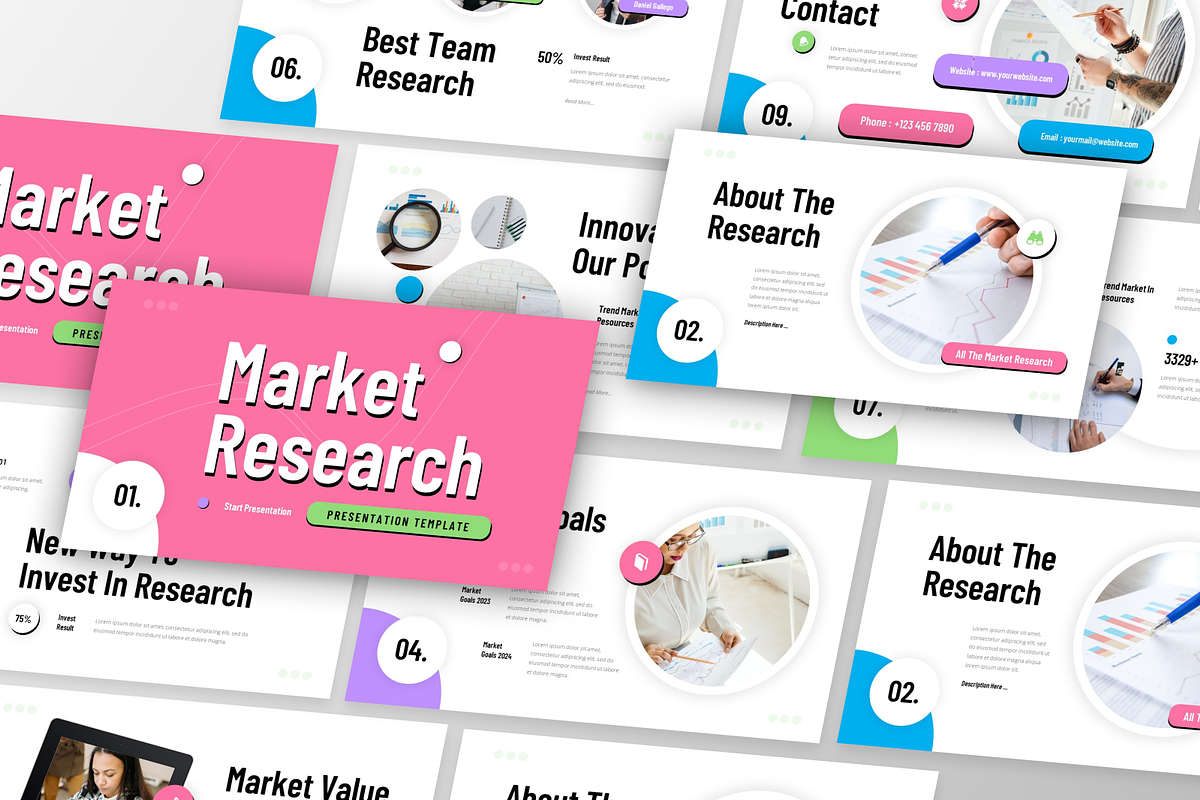 Market Research Google Slide, a Presentation Template by GraphauseProject (Photo 3 of 6)