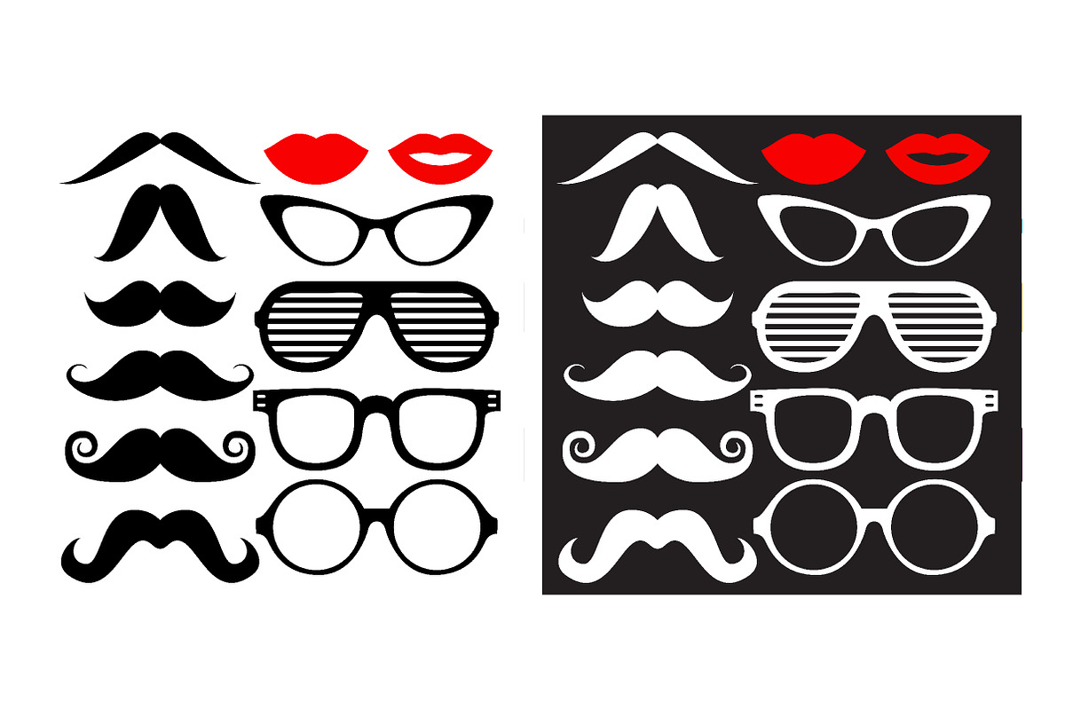 Mustaches and others items for party preview 4