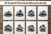 50 Tropical Palm Island Silhouette, an Empty State Illustration by Amazin_art (Thumbnail 1 of 41)