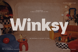 Winksy Bold Playful Display Font, a Sans Serif Font by Only Fonts