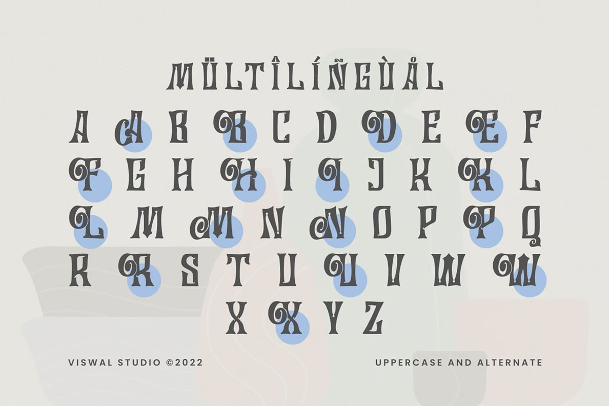 Aciles - Vintage Font, a Blackletter Font by Viswal Studio (Photo 3 of 6)