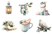 Cozy White Christmas Clipart, an Illustration by Design Market (Thumbnail 2 of 3)