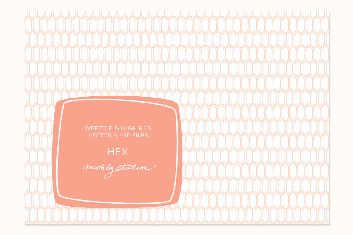 VECTOR & PSD Hex web tile & patterns