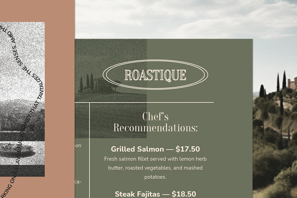 Restaurant Food Menu Template Design, a Print Template by BigWeek (Photo 3 of 5)
