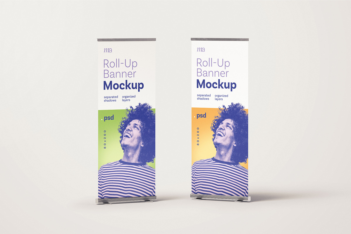 Rollup Banner Mockup Set, a Print Template by mockupatelier (Photo 8 of 12)
