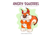 Angry Cartoon Squirrel. T-Shirt, SVG, an Animal Illustration by KENO Mascots (Thumbnail 2 of 3)