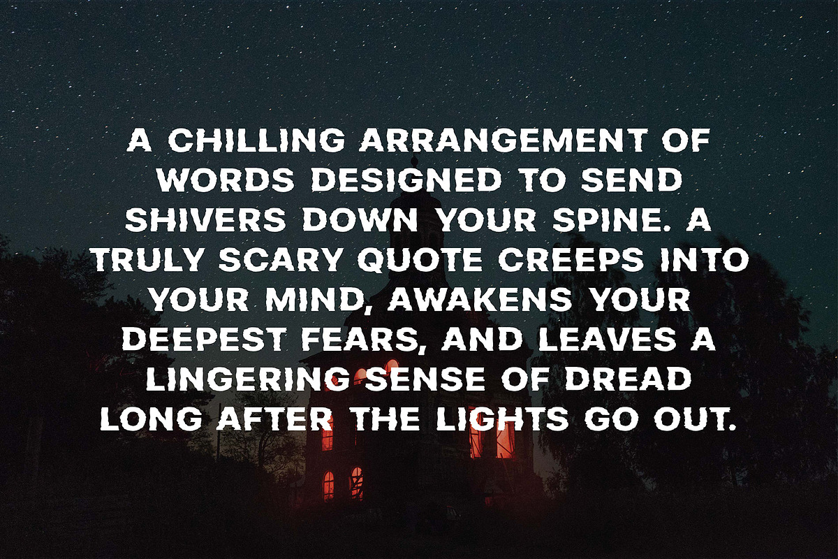 Scarioustic - Spooky Halloween Font, a Sans Serif Font by Iwanistic (Photo 3 of 11)