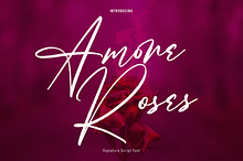 Amore Roses Signature Script Font