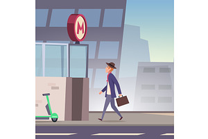 Metro. casual style character, a Transportation Illustration by Onyx