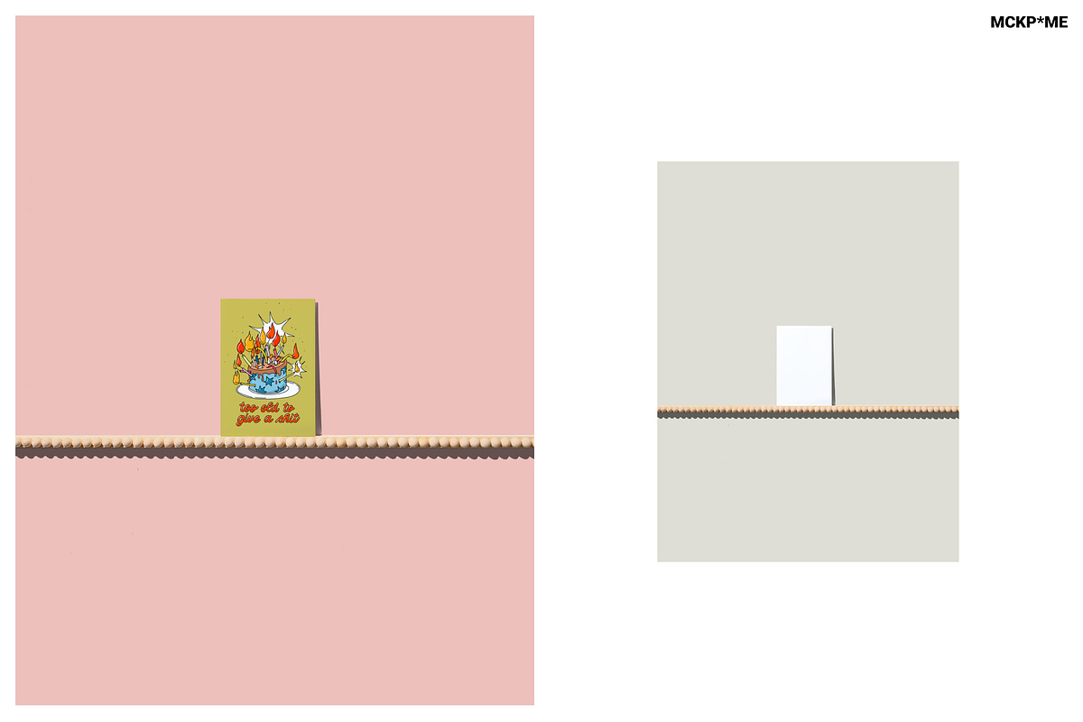 A6/B6/A5 CARDS ON BOBBIN SHELVES, a Merchandise Mockup by MCKP*ME (Photo 4 of 9)