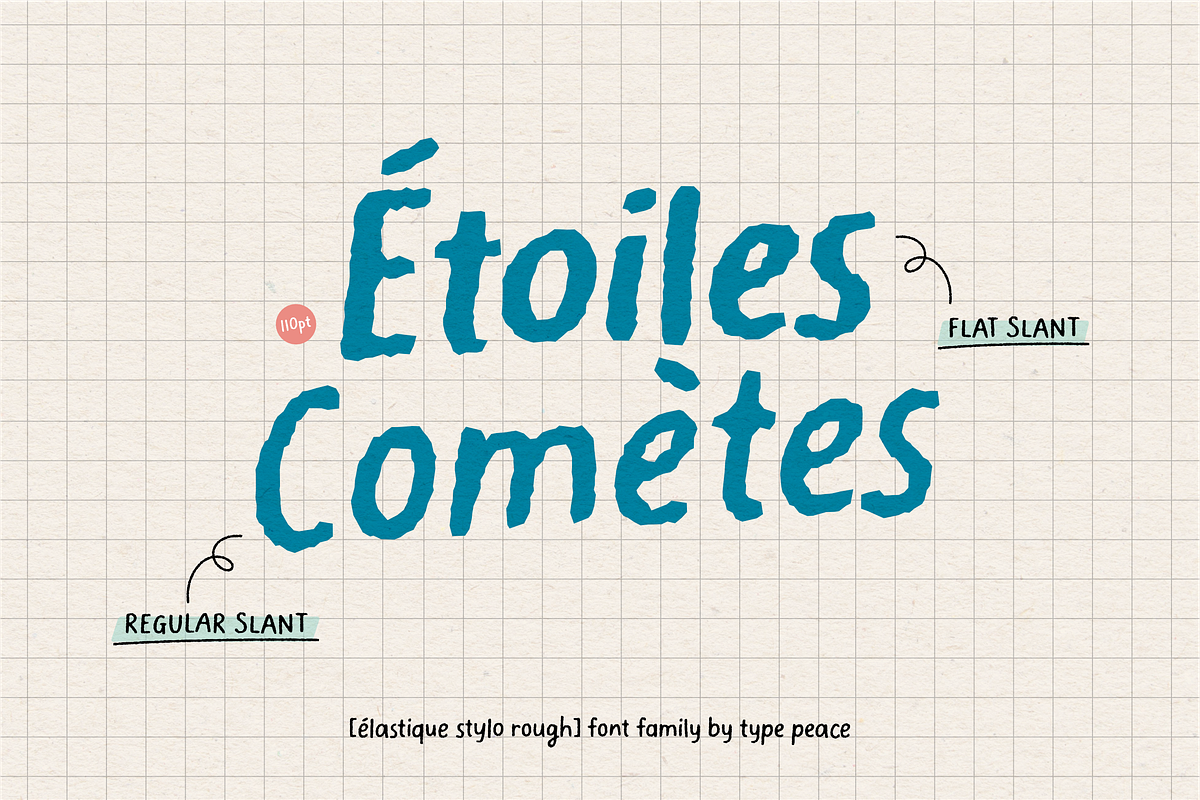Elastique Stylo Rough - 10 Fonts, a Sans Serif Font by type peace (Photo 10 of 16)