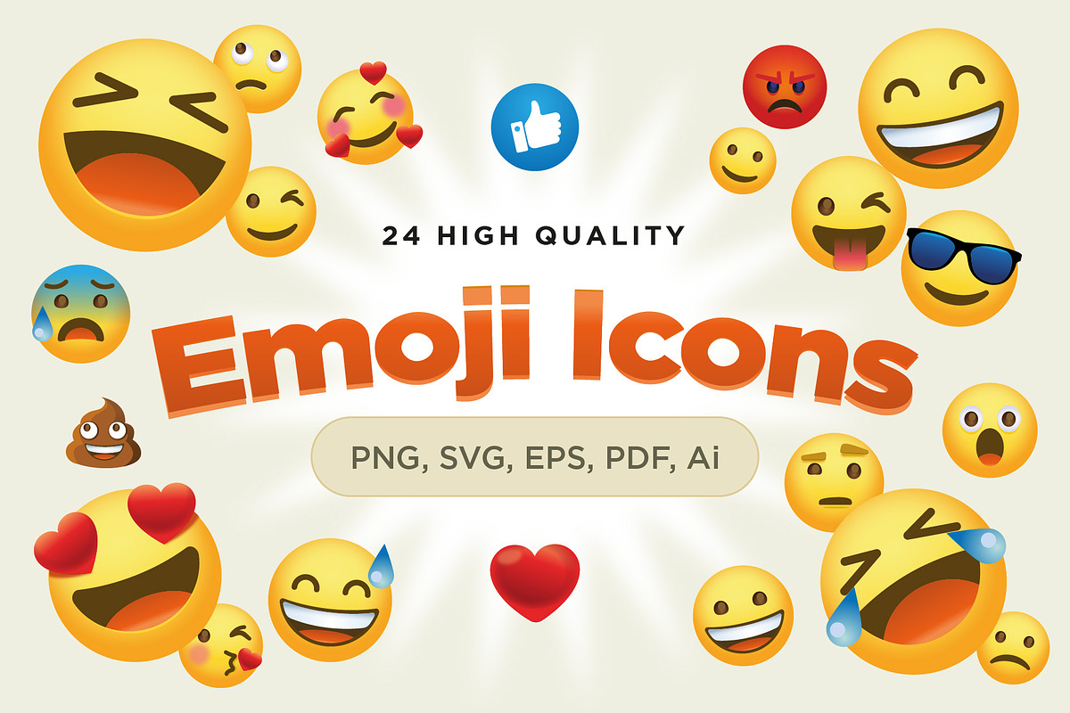 24 High Quality Emoji Icons, a Graphic by Semaung Design