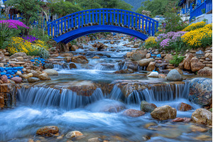 Tourism of waterfall nature in, a Nature Photo by ZinetroN