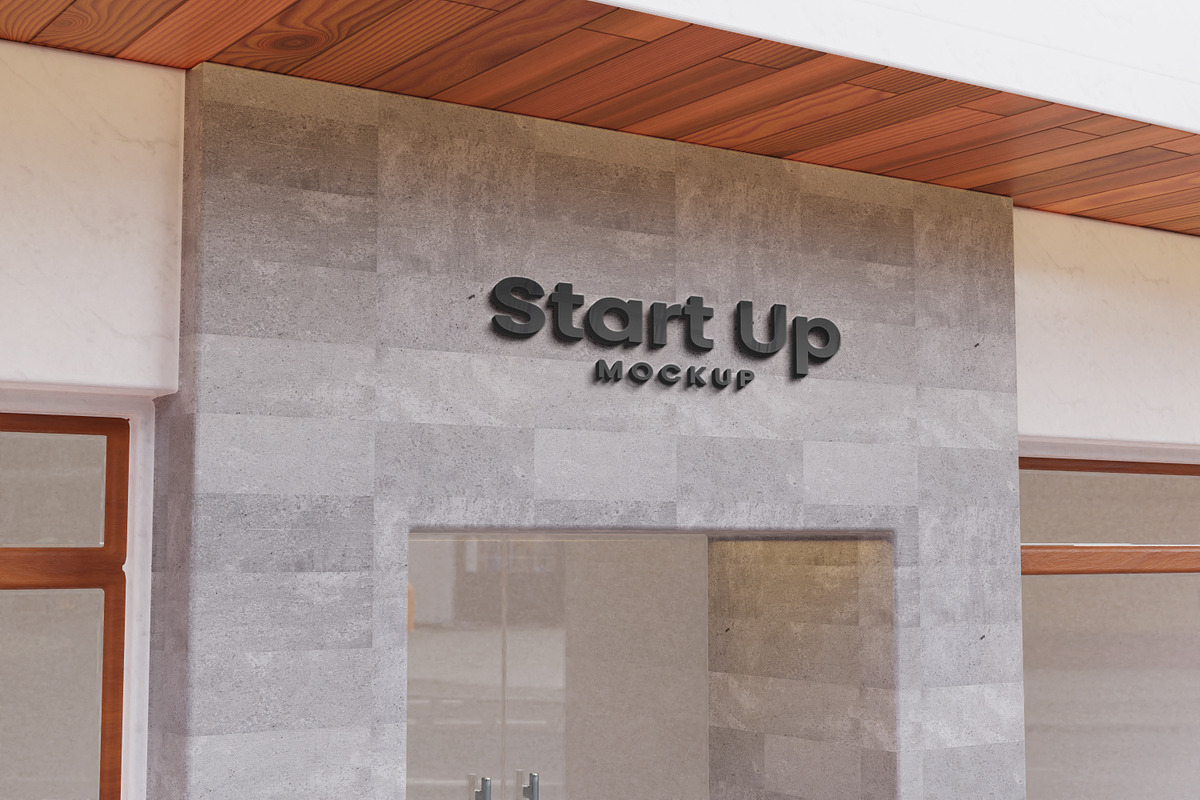 Realistic 3D Sign Logo Mockup, a Mockup by aalfndi (Photo 9 of 13)