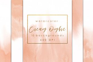 Cream Ombre Watercolor