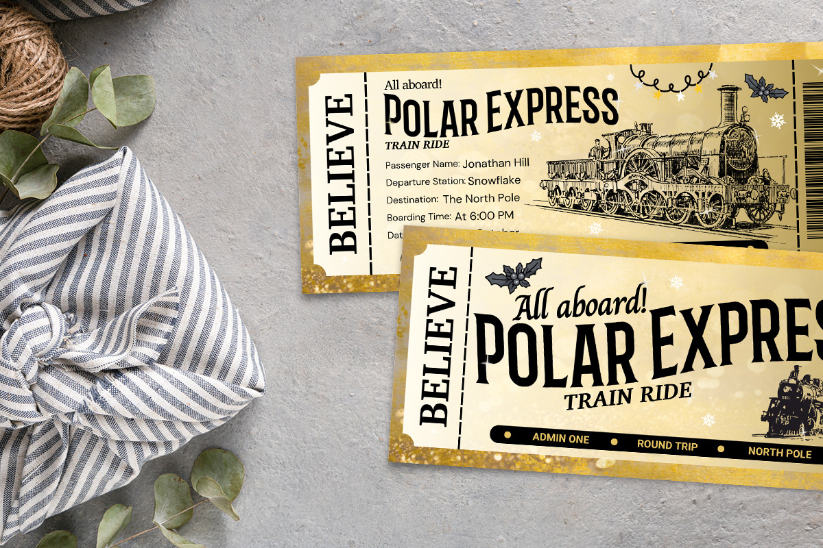 Personalized Polar Express Ticket, a Print Template by Snapybiz (Photo 7 of 11)